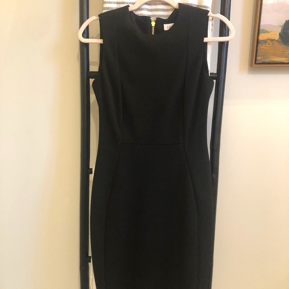 Calvin Klein Black Midi Dress Size 2